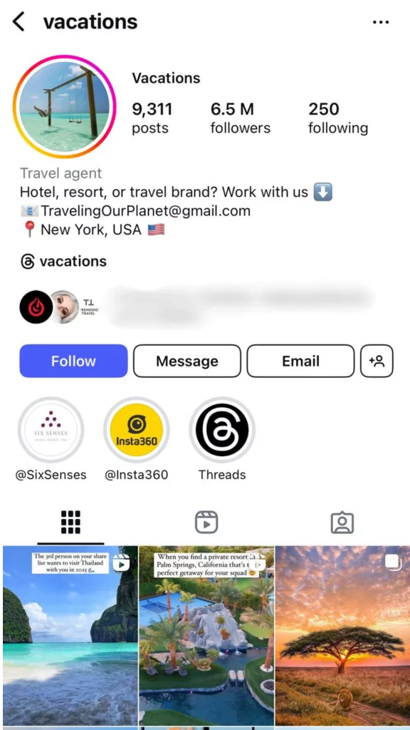 Faceless Instagram Travel Idea